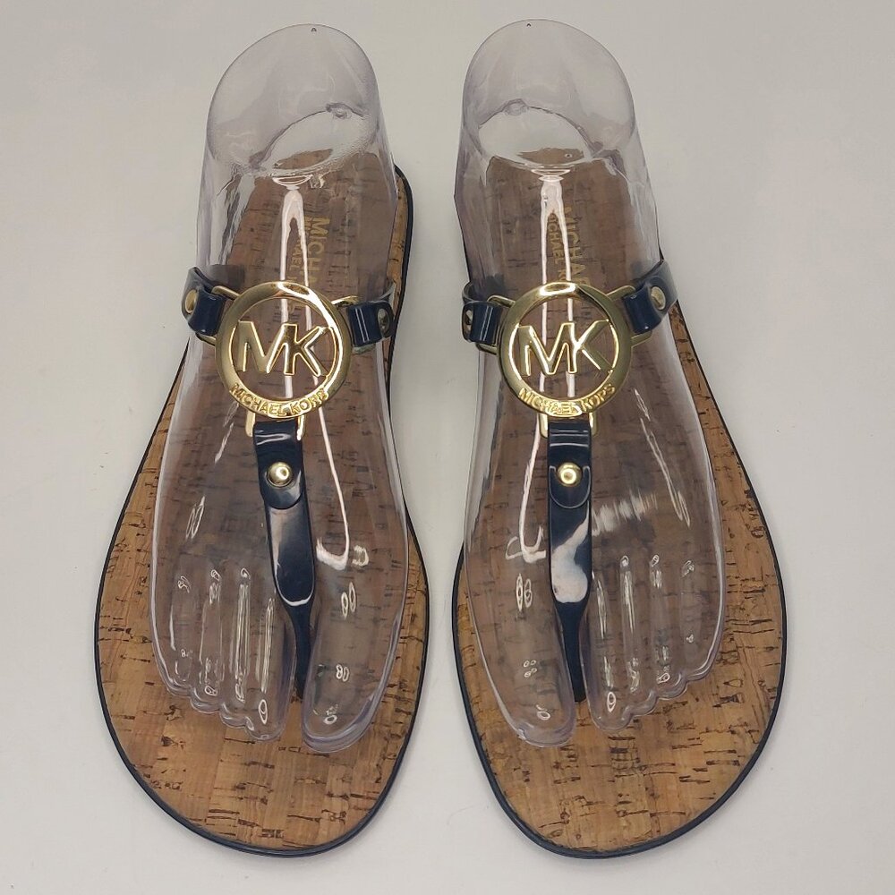 Michael by Michael Kors Blue Jelly Flip Flops Women's Size 8